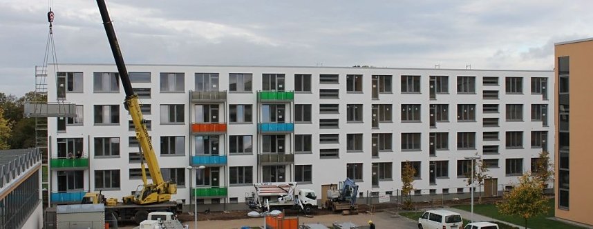 Wohnen am S&uuml;dharz Klinikum: Bauphasen