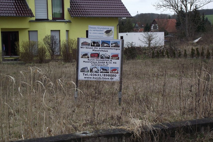 Unvollst&auml;ndige Wohnbebauung im Bereich des Sonnenwinkels.