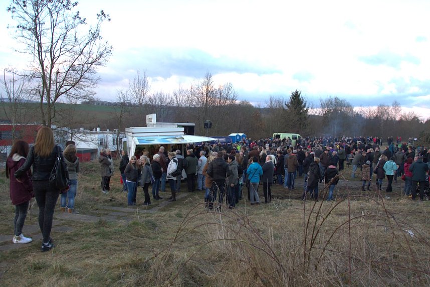 Osterfeuer in Nordhausen Nord