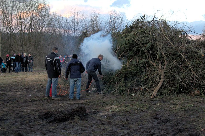 Osterfeuer in Nordhausen Nord