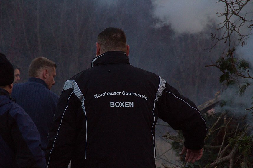 Osterfeuer in Nordhausen Nord