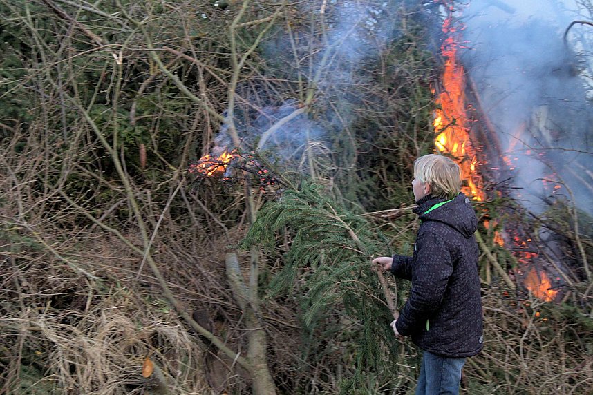 Osterfeuer in Nordhausen Nord