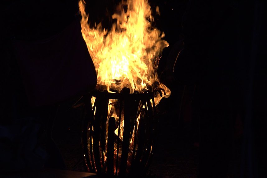 Osterfeuer in Nordhausen Nord