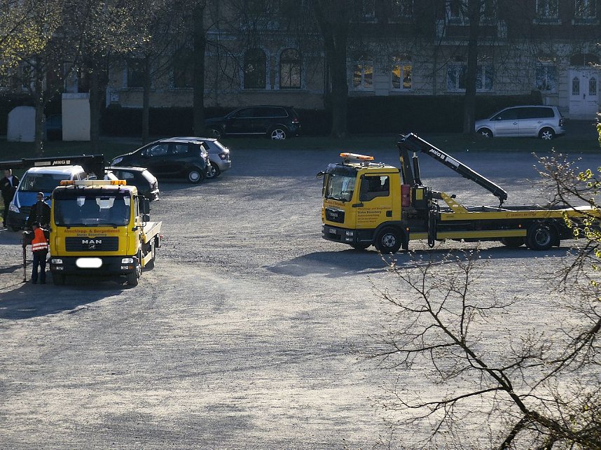 Arbeiten auf dem August Bebel Platz