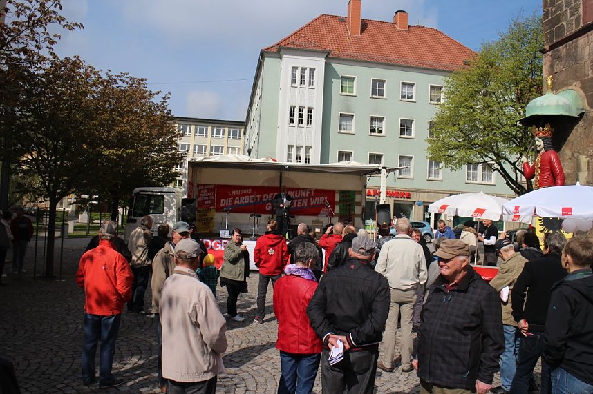 1. Mai Kundgebung auf dem Nordh&auml;user Rathausplatz