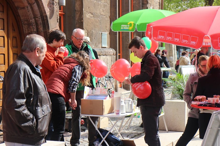 1. Mai Kundgebung auf dem Nordh&auml;user Rathausplatz