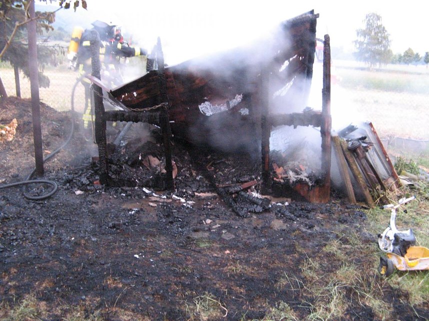 Gartenhaus brannte in Obergebra