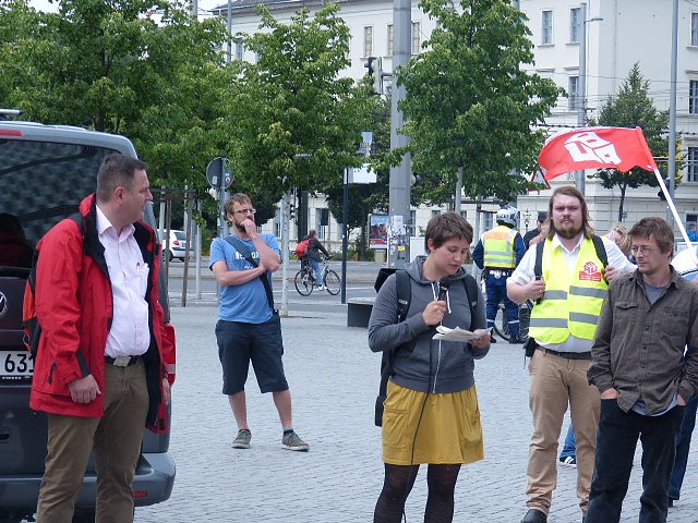 Unterst&uuml;tzung f&uuml;r Gewerkschaftsforderungen in Leipzig