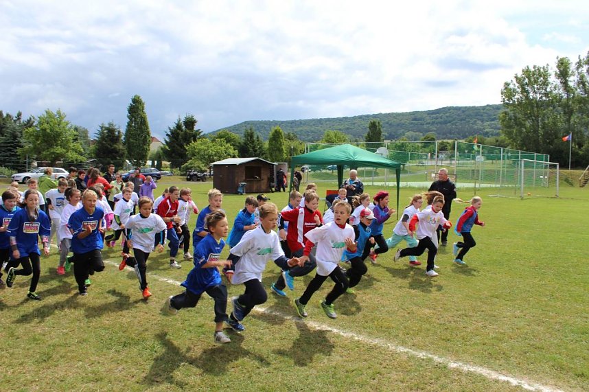 Laufen gegen Leuk&auml;mie - zur Kinderolympiade in Obergebra wurden auch Spenden f&uuml;r den siebenj&auml;hrigen Neo Dominik gesammelt