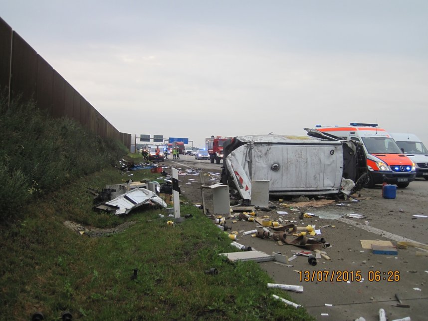 Unfall auf der auf der Autobahn