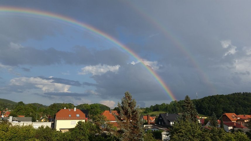 Regenbogen &uuml;ber dem S&uuml;dharz