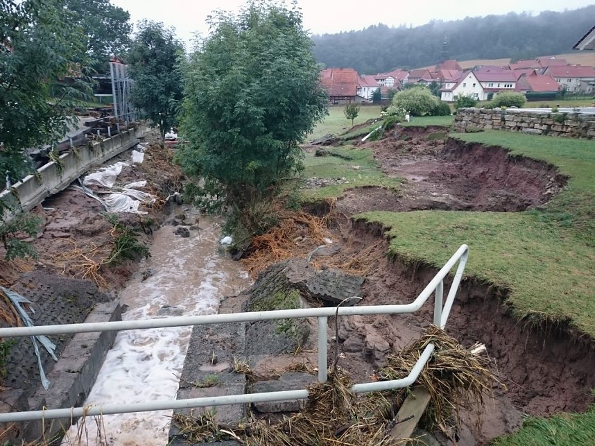 Unwetter w&uuml;tete in Rustenfelde