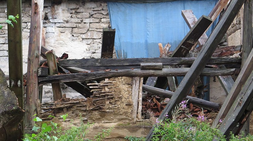 Hauswand st&uuml;rzte ein