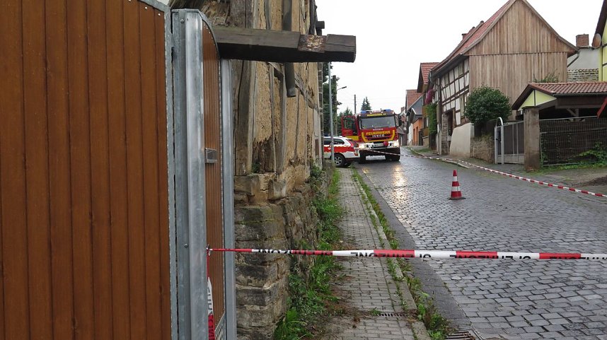 Hauswand st&uuml;rzte ein