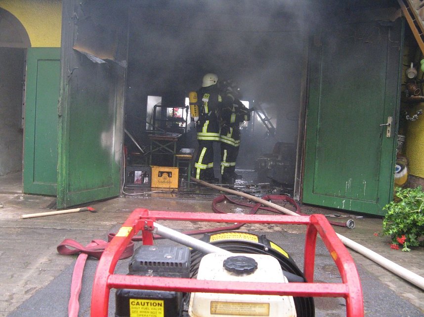 Brand in der Hintergasse in Obergebra