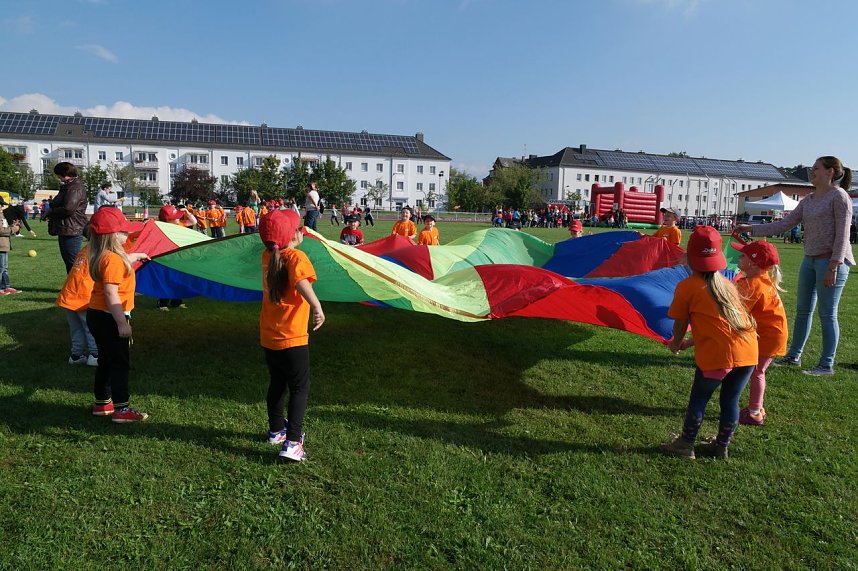 Schulanfangsaktion 2015 auf dem Hohekreuzsportplatz in Nordhausen