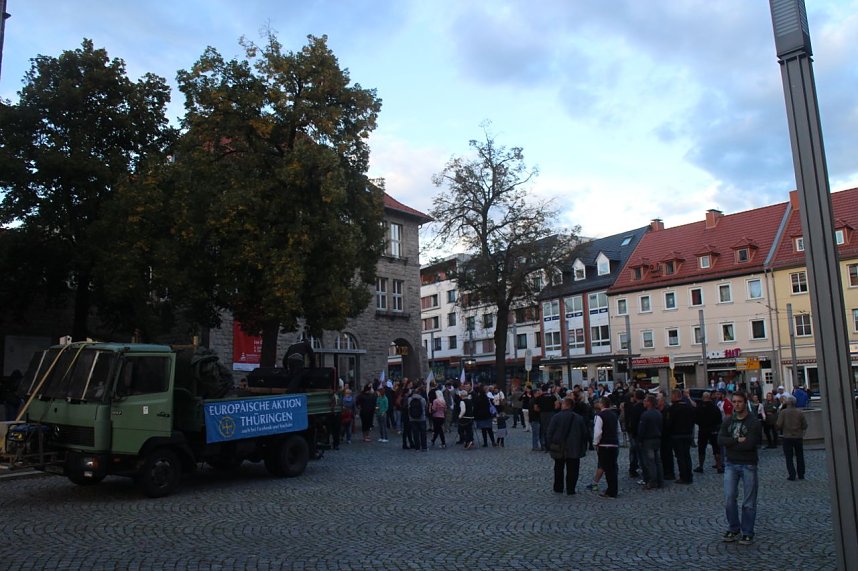 Demonstration und Gegendemonstration in Nordhausen