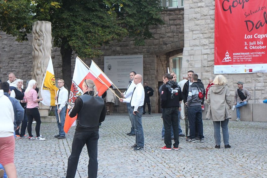 Demonstration und Gegendemonstration in Nordhausen