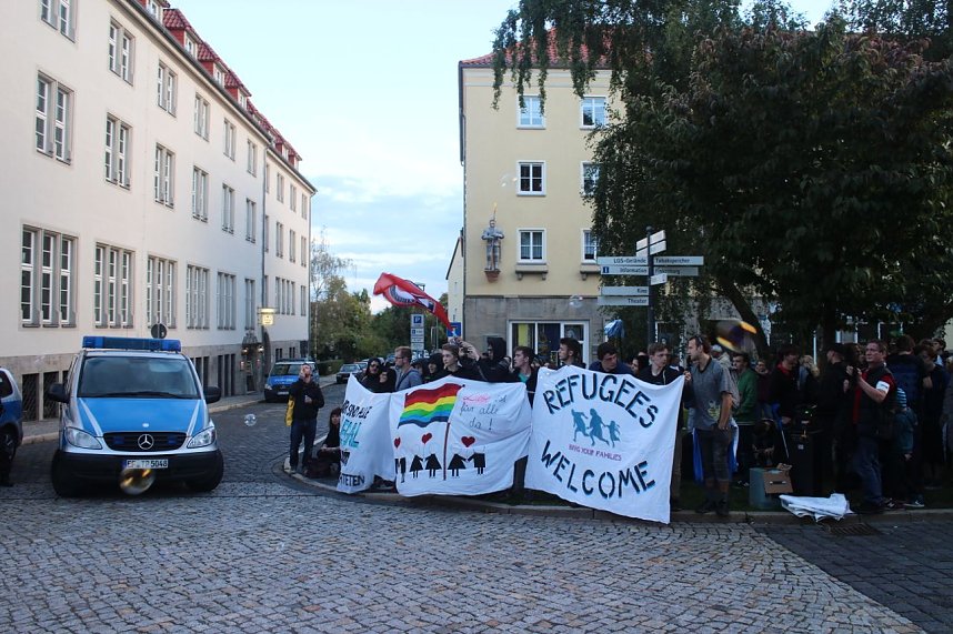 Demonstration und Gegendemonstration in Nordhausen