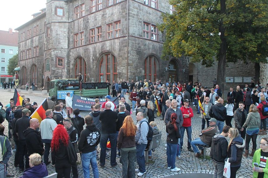 Demonstration und Gegendemonstration in Nordhausen