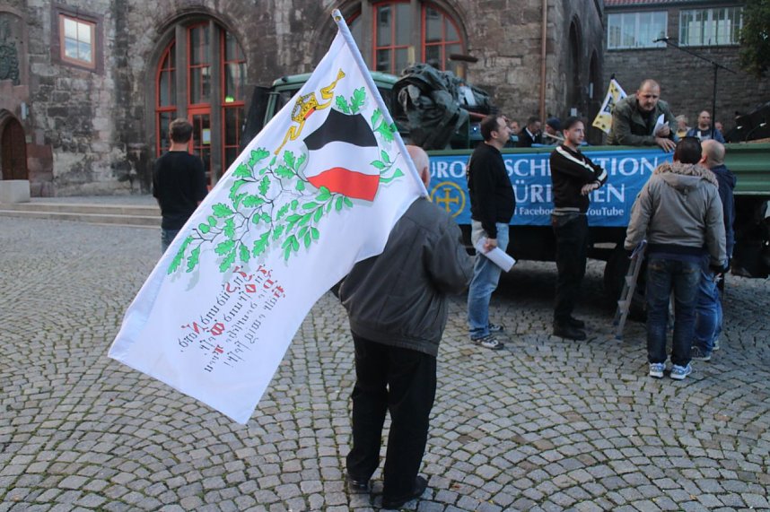 Demonstration und Gegendemonstration in Nordhausen