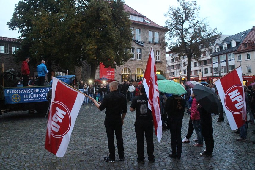 Demonstration und Gegendemonstration in Nordhausen