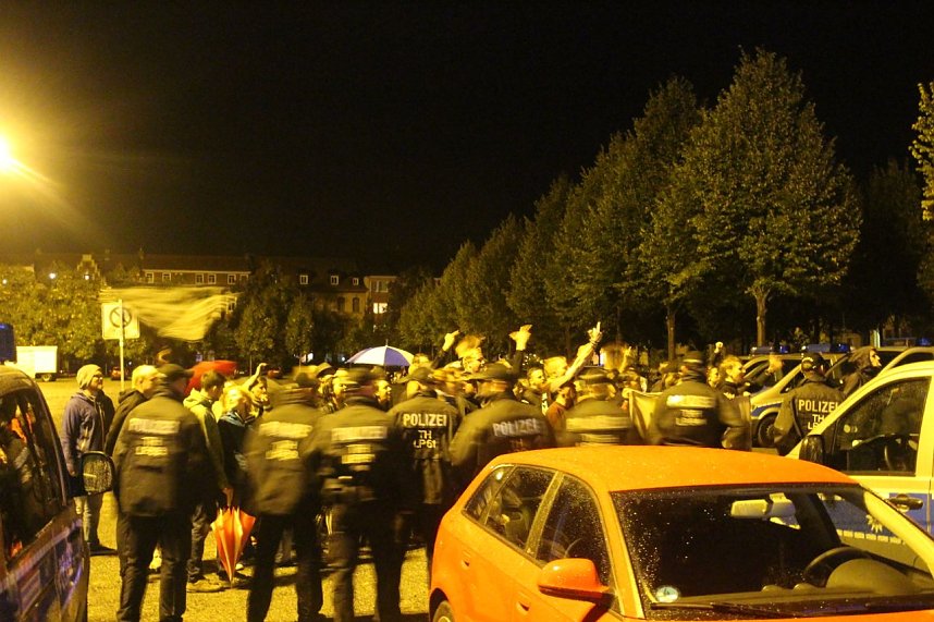 Demonstration und Gegendemonstration in Nordhausen