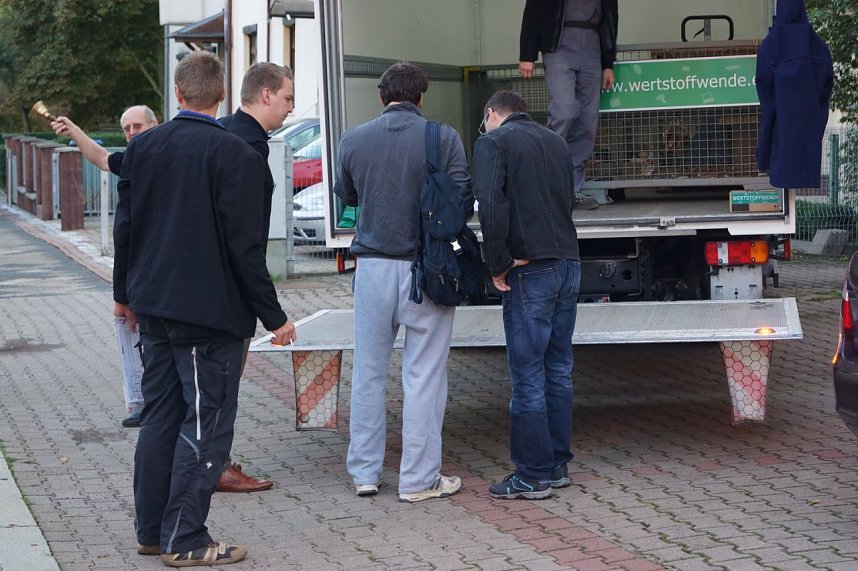 Das Forschungsteam Umwelt- und Recyclingtechnik der HSN startete in Nordhausen einen Feldversuch zum Recyclingverhalten