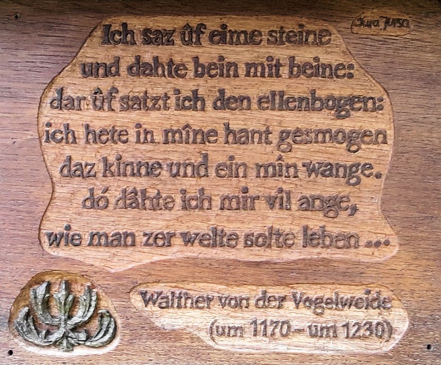 Pfad der Poesie im Park Hohenrode