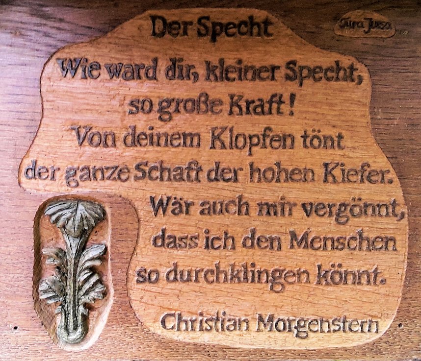 Pfad der Poesie im Park Hohenrode