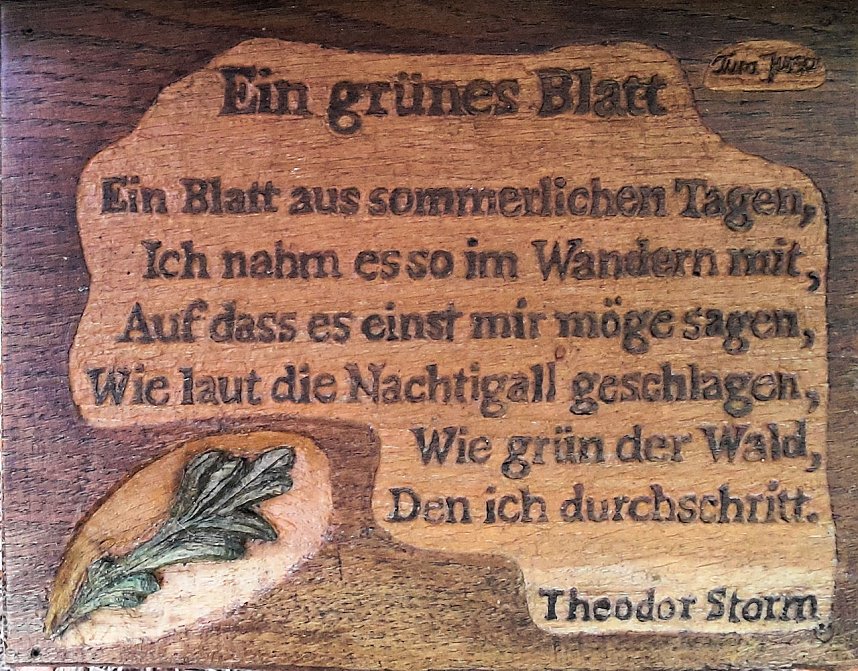 Pfad der Poesie im Park Hohenrode