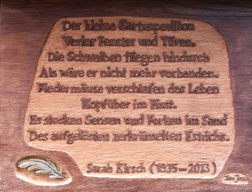 Pfad der Poesie im Park Hohenrode