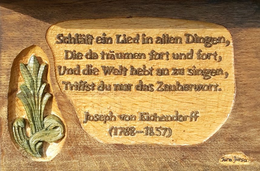 Pfad der Poesie im Park Hohenrode