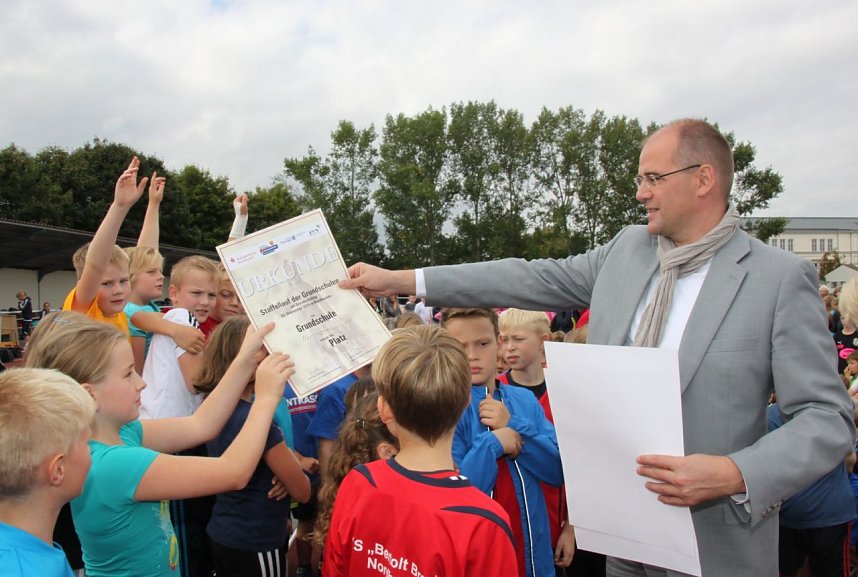 Staffellauf um den Pokal des Landrates