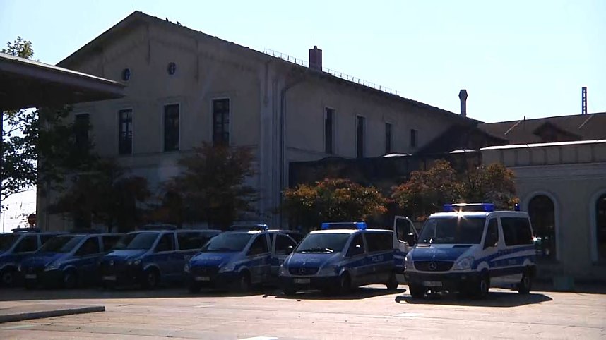 Demonstration und Gegendemonstration in Nordhausen