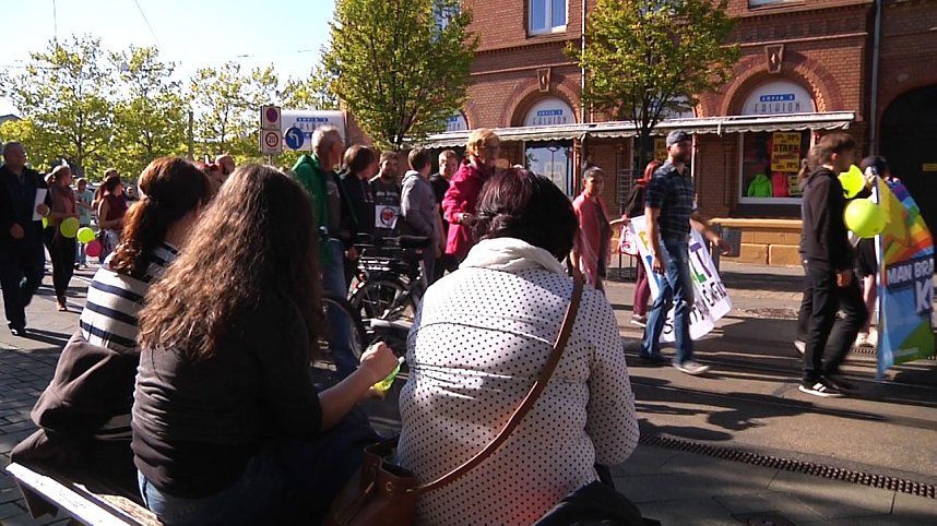 Demonstration und Gegendemonstration in Nordhausen