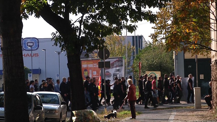 Demonstration und Gegendemonstration in Nordhausen