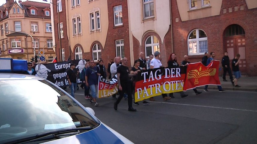 Demonstration und Gegendemonstration in Nordhausen