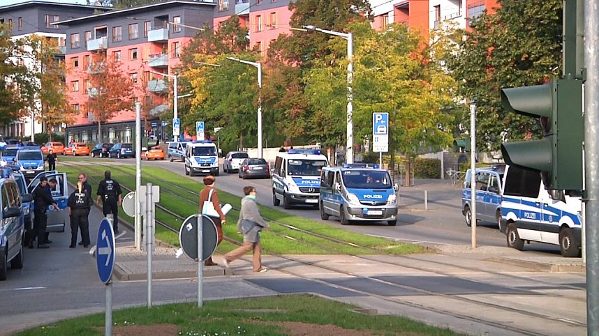 Demonstration und Gegendemonstration in Nordhausen