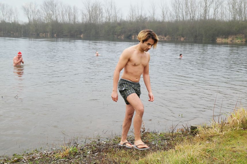 Eisbaden der Hochschule 2015