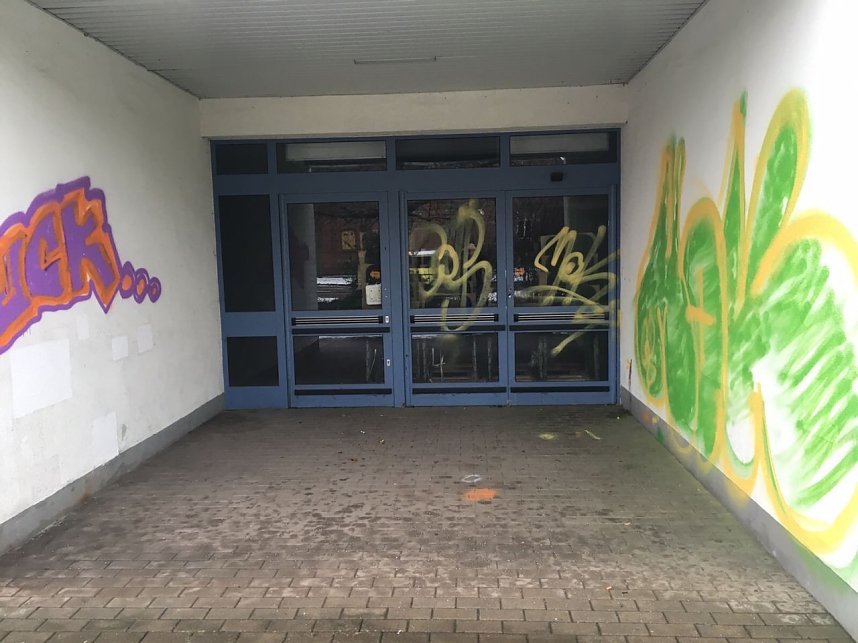 Schmierereien an k&uuml;nftiger Fl&uuml;chtlingsunterkunft