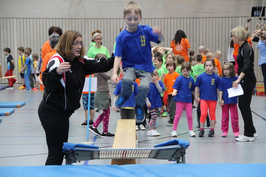 14. Kindergartensporttag in der Wiedigsburghalle