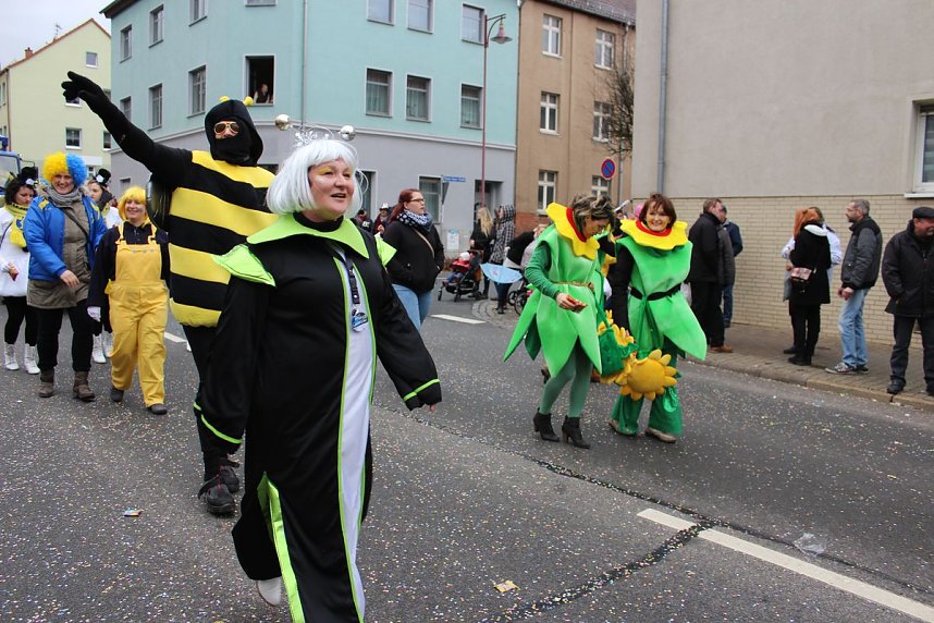 N&auml;rrinnen und Narren trotzen Wetter (2)