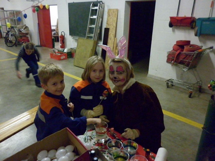 Blick in die Osterhasenwerkstatt