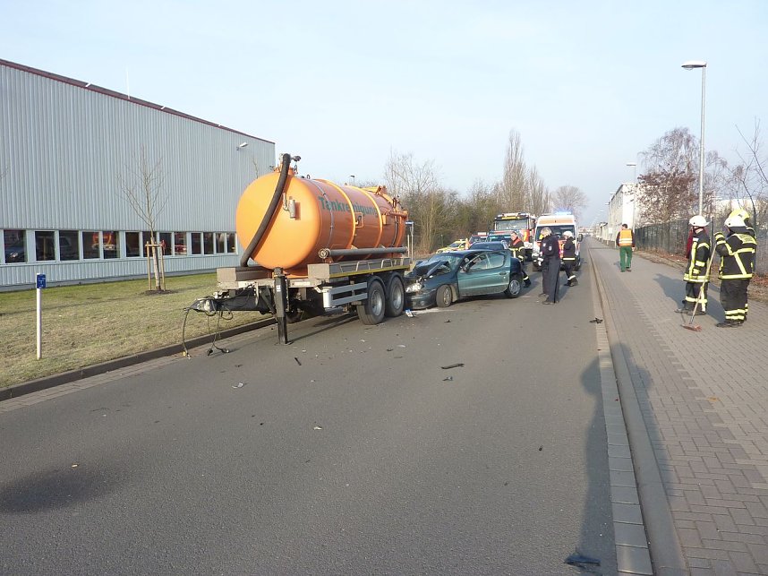 Unfall in der Rothenburgstra&szlig;e in Nordhausen