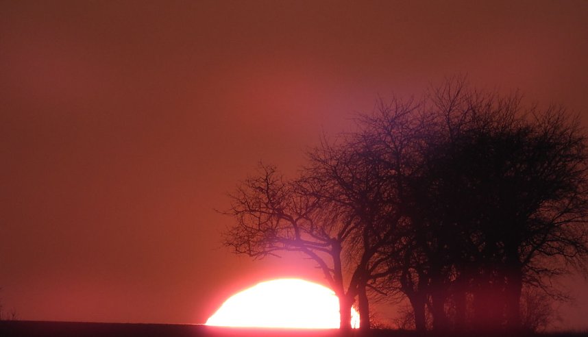 Sonnenuntergang am Donnerstag