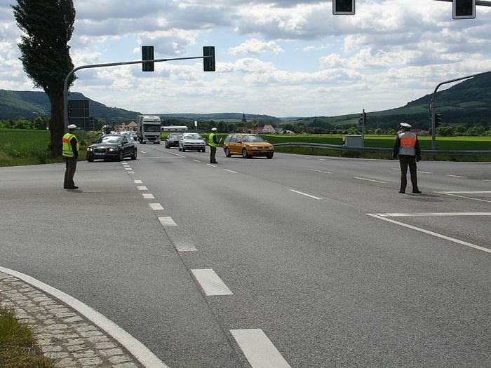 P&ouml;tzlich war der Stau weg