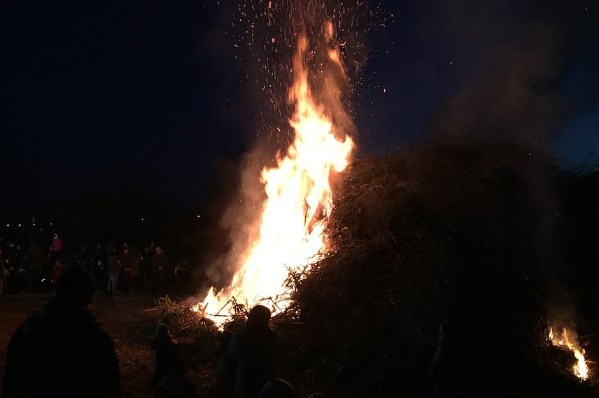 Osterfeuer in Ilfeld