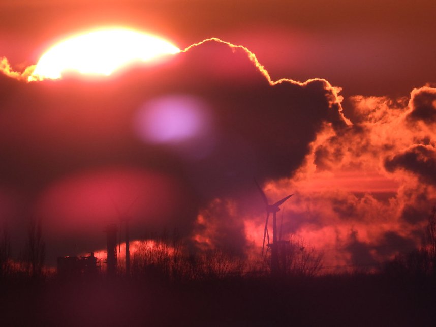 Sonnenuntergang am Goitzschesee