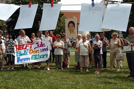 Juli: Bleicher&ouml;der demonstrieren in Erfurt